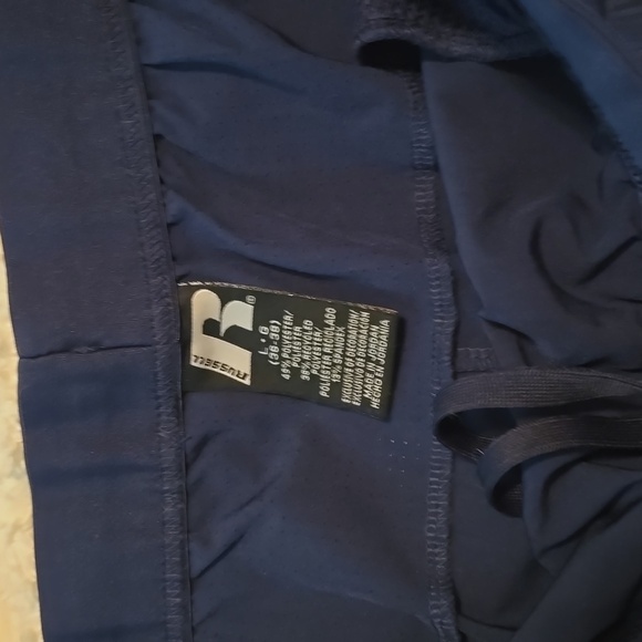 Mens Russell Blue Athletic Shorts Elastic Waistband Lightweight NWOT Size L - Picture 6 of 9
